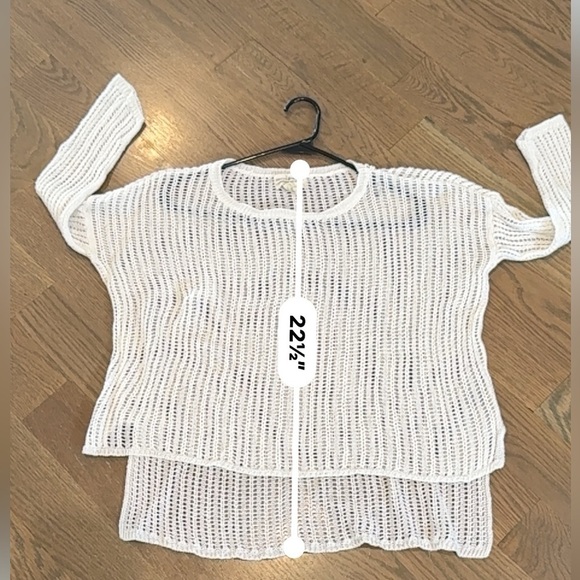 Ralph Lauren Denim & Supply Women Size small S/P White Sweater Crochet Knit G - Picture 6 of 6